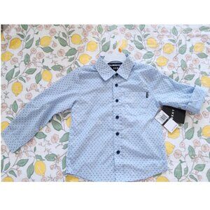 DKNY 2 Piece Set for Boy - Dress Shirt and Suspender Pants (detachable)